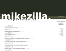 Tablet Screenshot of mikezilla.com